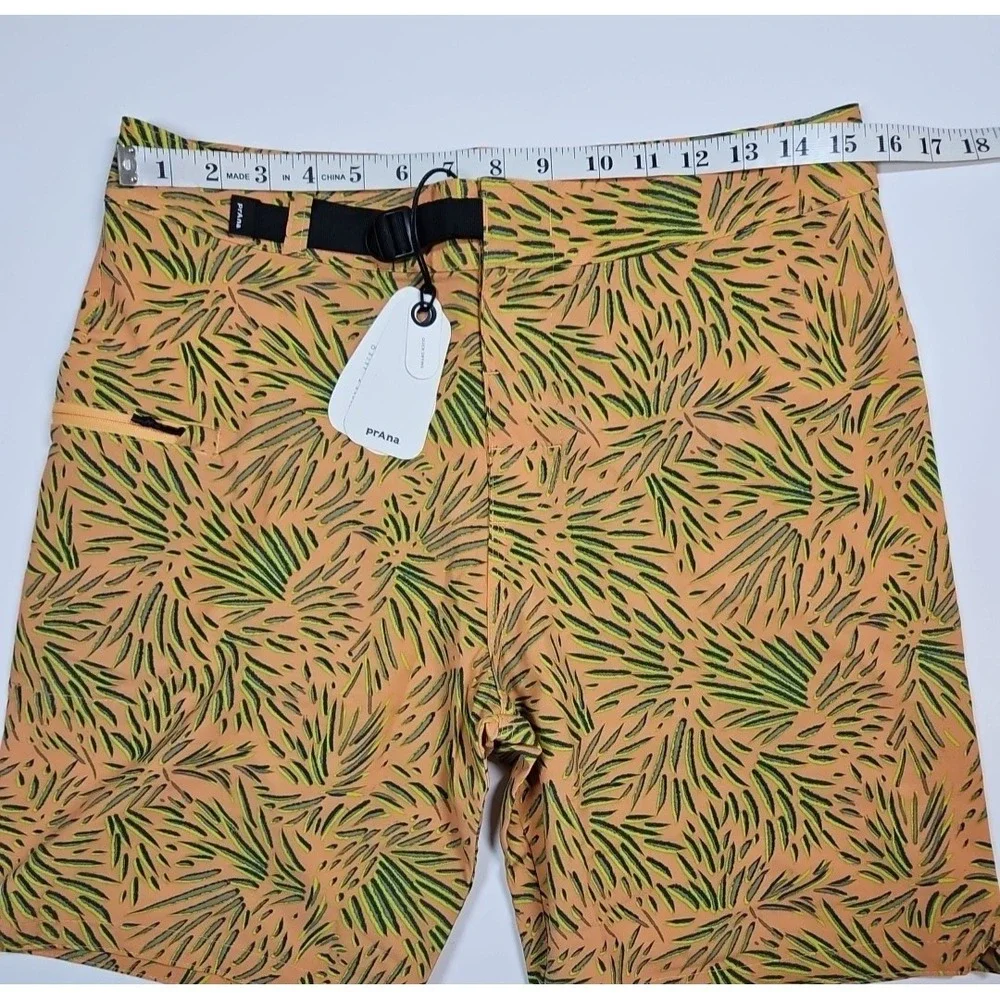prAna Mens Rock Shock Aura Glow Fronds Unlined Board Shorts‎ Size 30 NWT